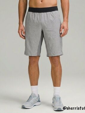 Lululemon T.H.E. Short Linerless 11" Greyt Deep Coal Mens Training Shorts S